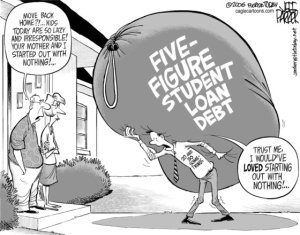 What student debt looks like. Photo Credit: http://strikedebt.org/strike-student-debt/.