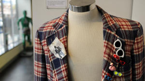 One of the original coats worn by the "Plaiders", runners who wear plaid during the race every year. Courtesy of courant.com